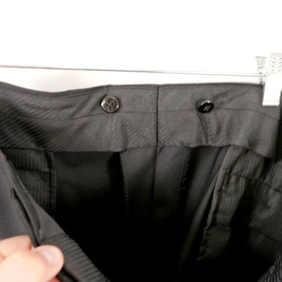 Calvin Klein Wool Black 2 Felt Button 2 Piece Tuxedo 44R 41/31 Side Stripe Mid R - Picture 4 of 16